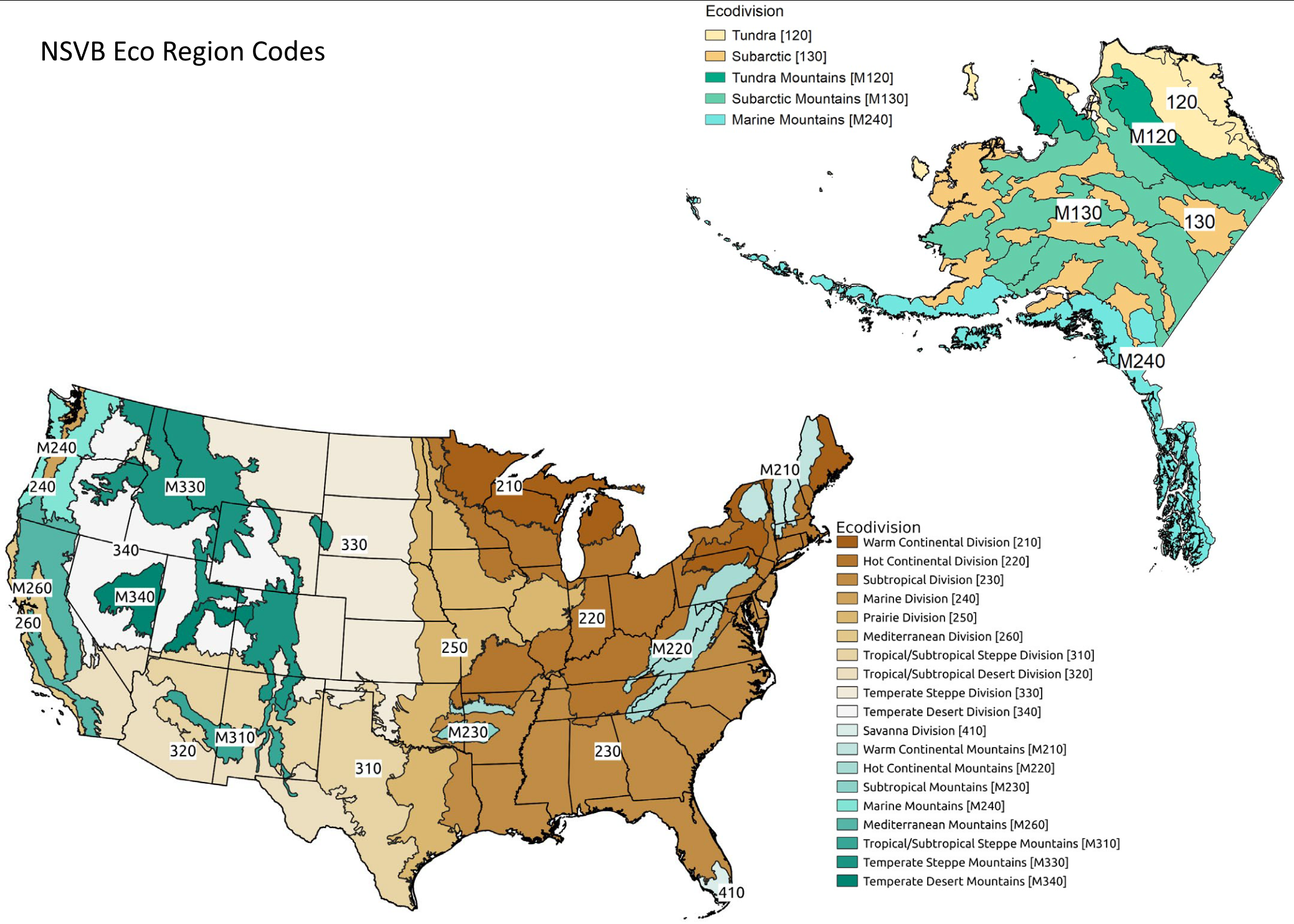 National Scale Volume and Biomass Eco Regions