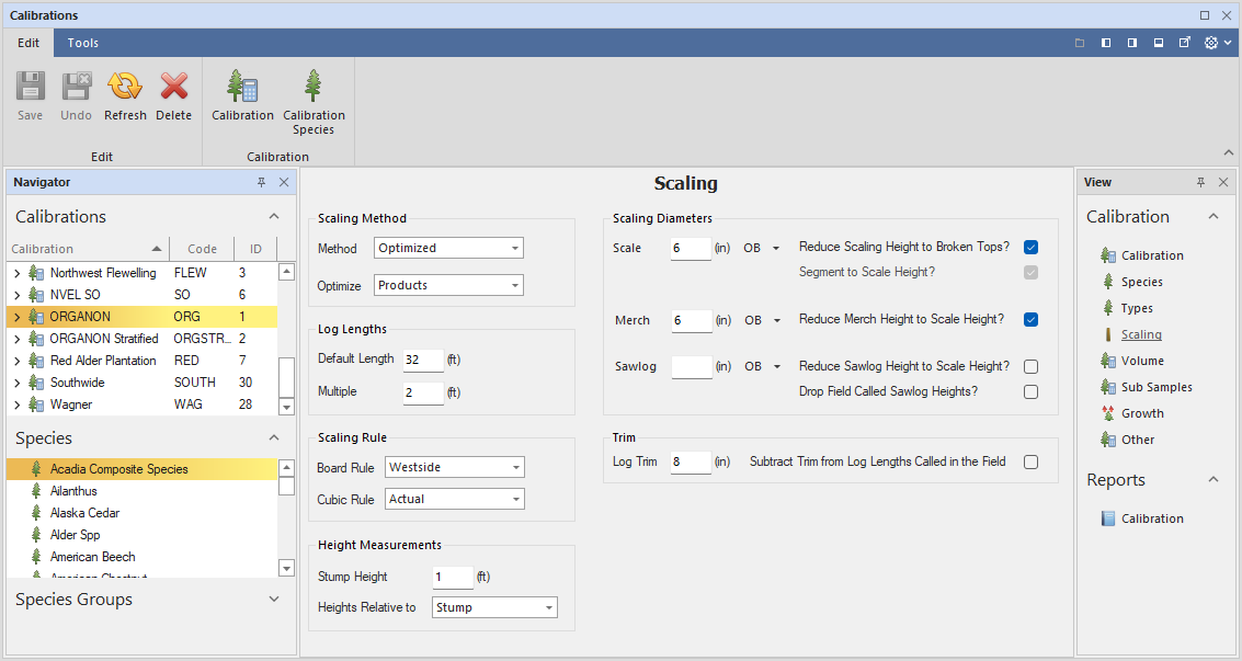 Log Scaling Settings in Assisi Forest