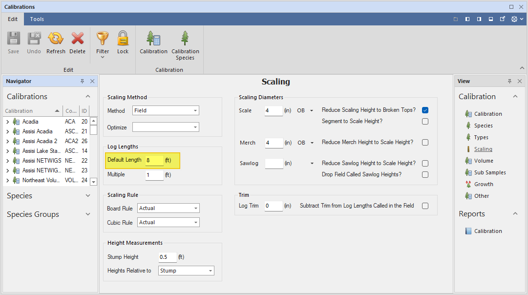 Log Scaling Options in Assisi Forest